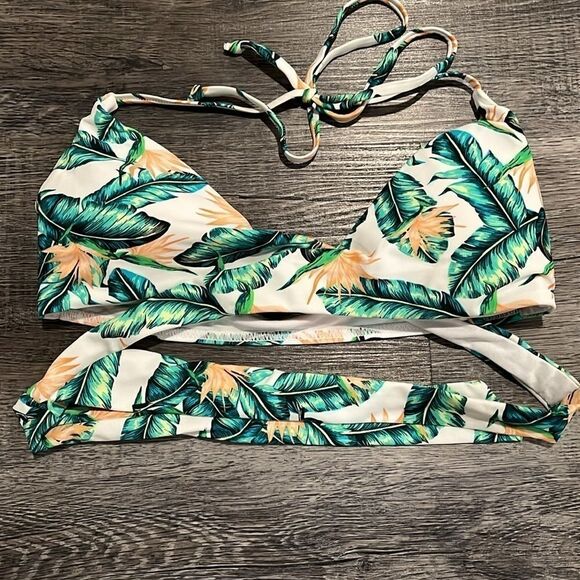 Teal Strand 2-piece bikini set w/ unique wrap cross over - S - Picture 5 of 8